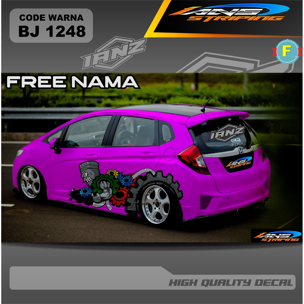 VARIASI STIKER MOBIL HONDA JAZZ / STIKER VARIASI MOBIL AGYA AYLA MOBILIO / DECAL STIKER MOBIL