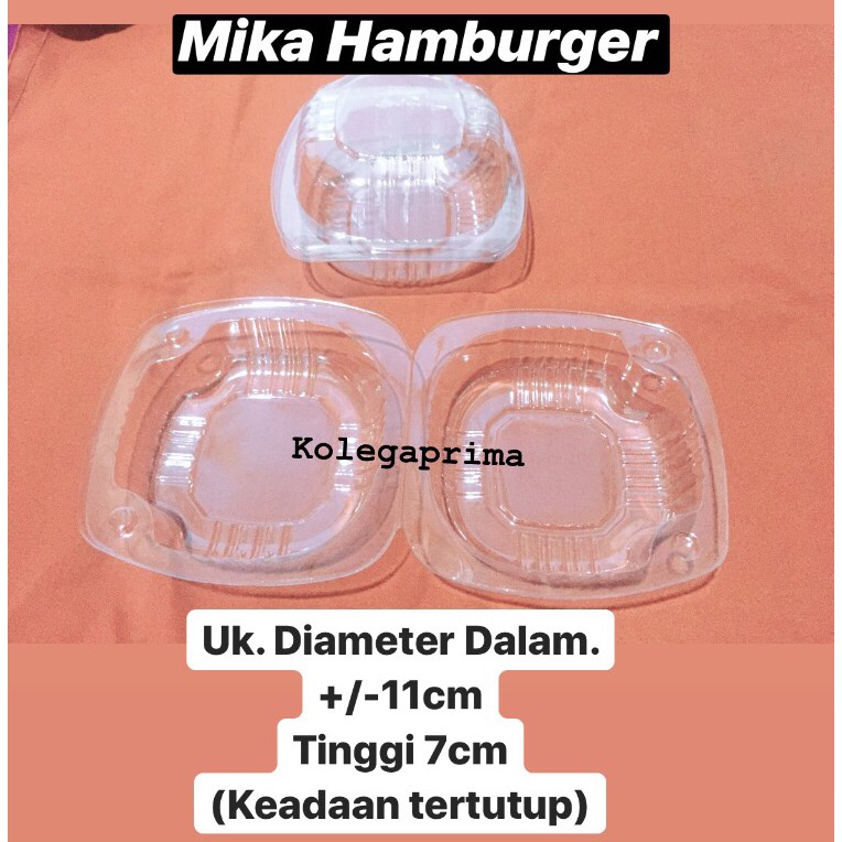 MIKA HAMBURGER/ TRAY BURGER BENING/ MIKA BENTO NASI KUNING/ MIKA DONAT MURAH ISI 50PCS