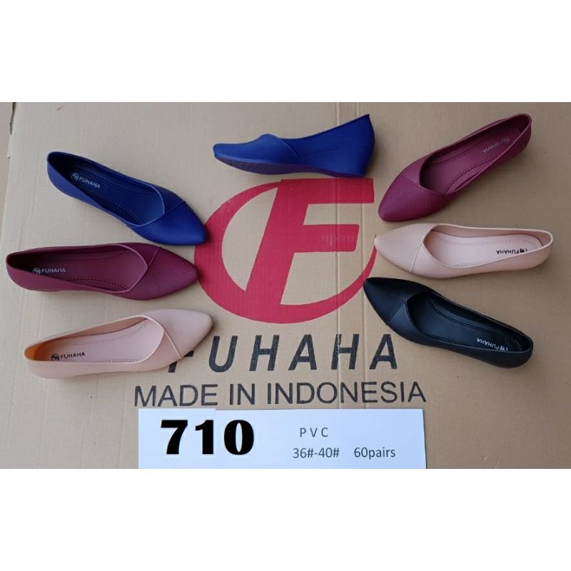 710 Sepatu Jelly Wedges Wanita 5cm Fuhaha/Sepatu Kantor Wanita