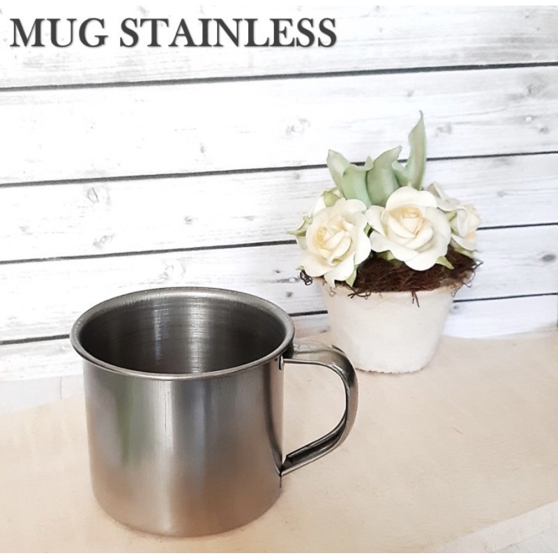 CANGKIR MINI STAINLESS STEEL / MUG GELAS KOPI TEH