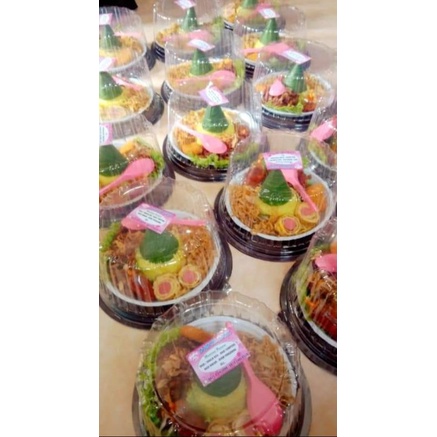 (10 pcs) Mika Tumpeng Mini / Mika Cake Tray 15 / Mika CT 15 Bulat - Bulat Diameter 15 cm - Tinggi 10Cm