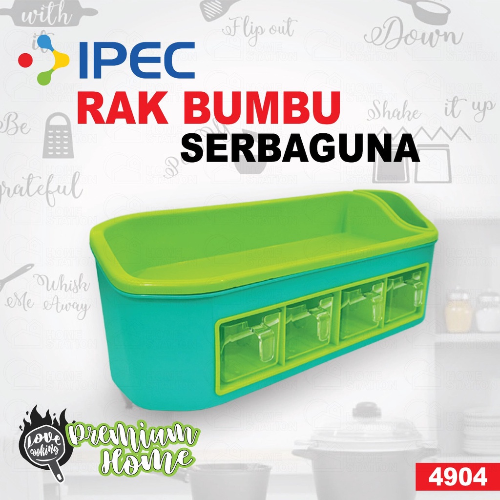 Rak Bumbu Dapur Serbaguna 4 Laci / kotak bumbu tempat pisau/sendok rak alat memasak spatula rak 4 Laci 4904