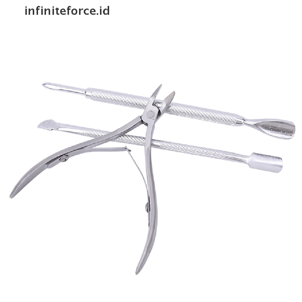 3pcs Gunting Kuku Kutikula Bahan Stainless Steel