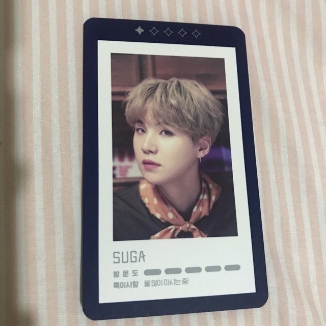 yoongi guestbook muster card BTS