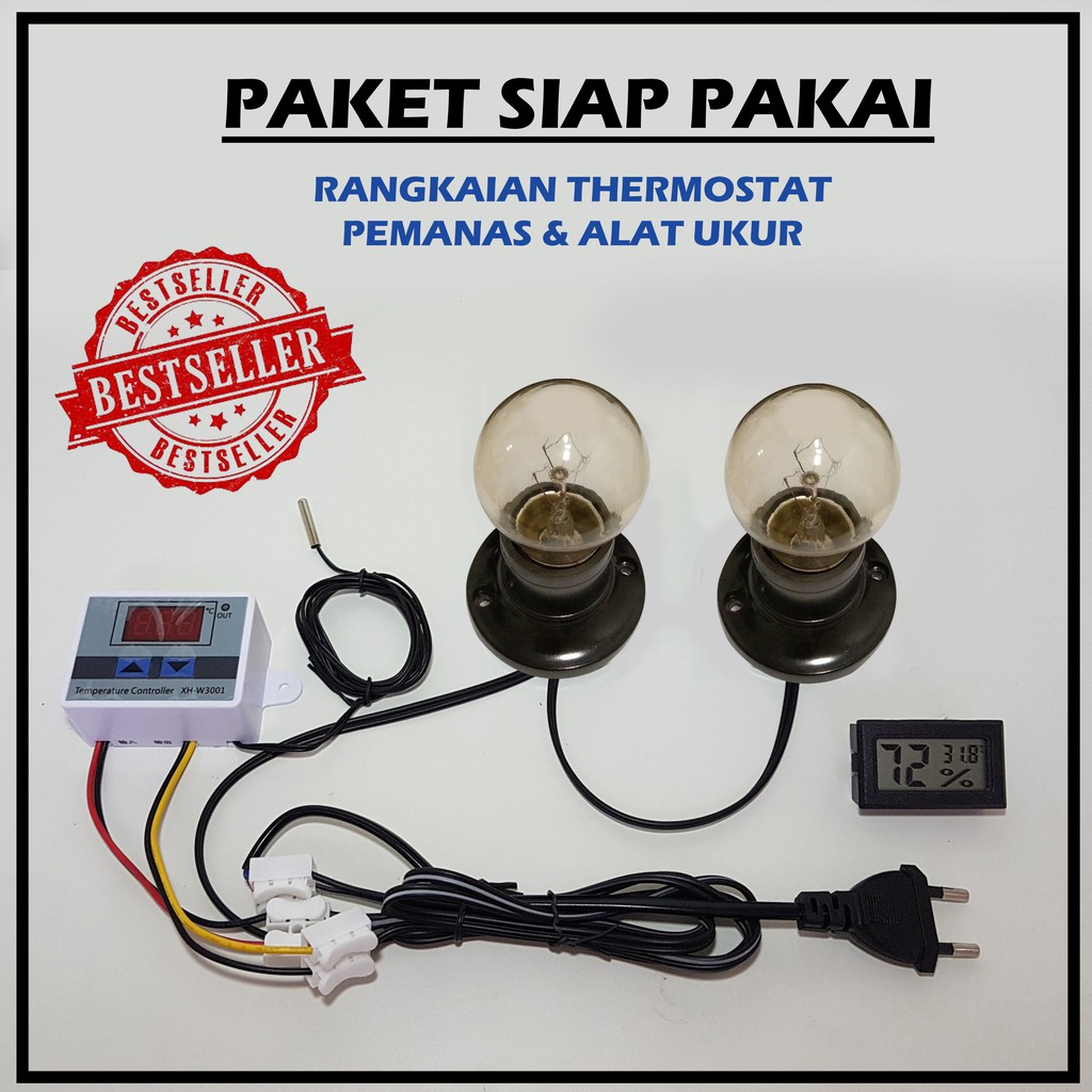 Paket Full Otomatis 01 Rak Geser Thermostat XH THD Untuk Mesin Tetas Telur Ayam Bebek