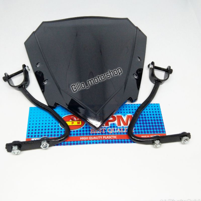 Visor Yamaha Windshield X-ride Plus Breket Aksesoris Variasi Windshield Tebal Mika Smoke