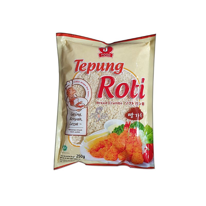 

Panko Tepung Roti Bread Crumb Putih JFood 250g - E130