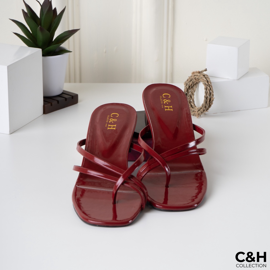 sandal heels wanita Esmeral / hak 3cm / sandal hak tahu