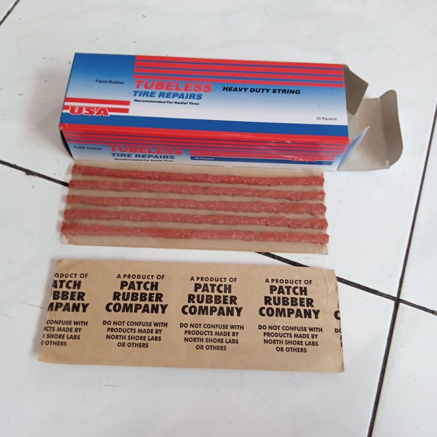 Refill Isi ulang alat tambal ban refil lem cacing karet tubeless 1 Lembar