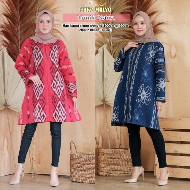 Tunik tenun/dress tenun/batik wanita/dress batik
