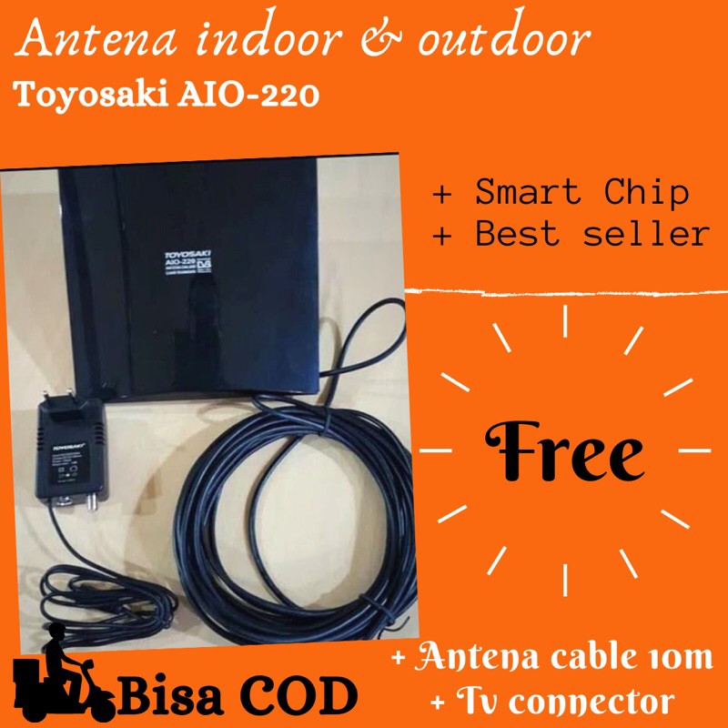 Atena tv indoor outdoor digital / analog toyosaki AOI-220 / bisa COD