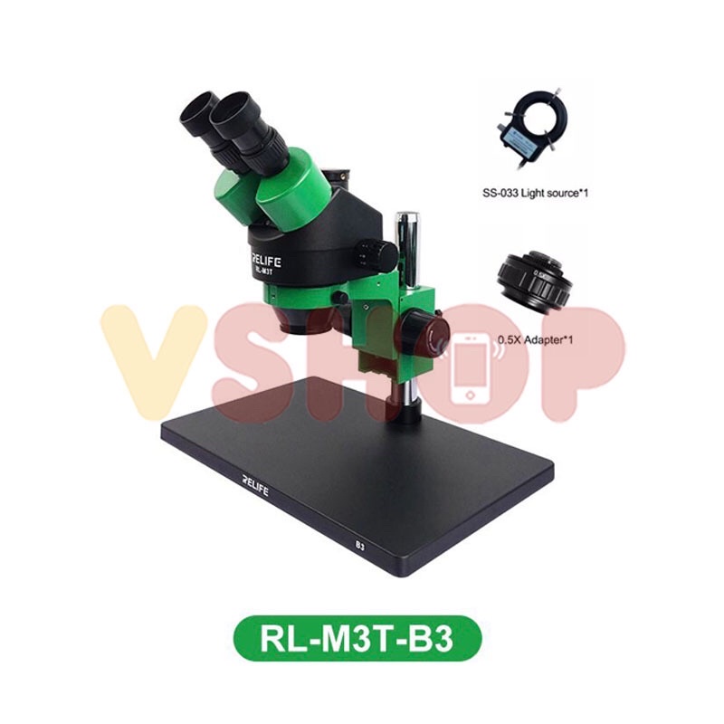 MICROSCOPE MIKROSKOP TRINOCULAR RELIFE RL-M3T + LED LAMP