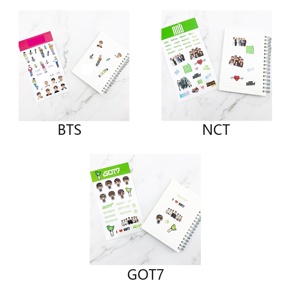 Stiker Transparan Anti Peluru Tahan Air Motif Nct/Bts/Got7