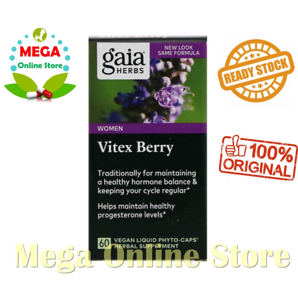 Gaia Herbs Vitex Berry for Women 60 Vegan Liquid Phyto-Caps