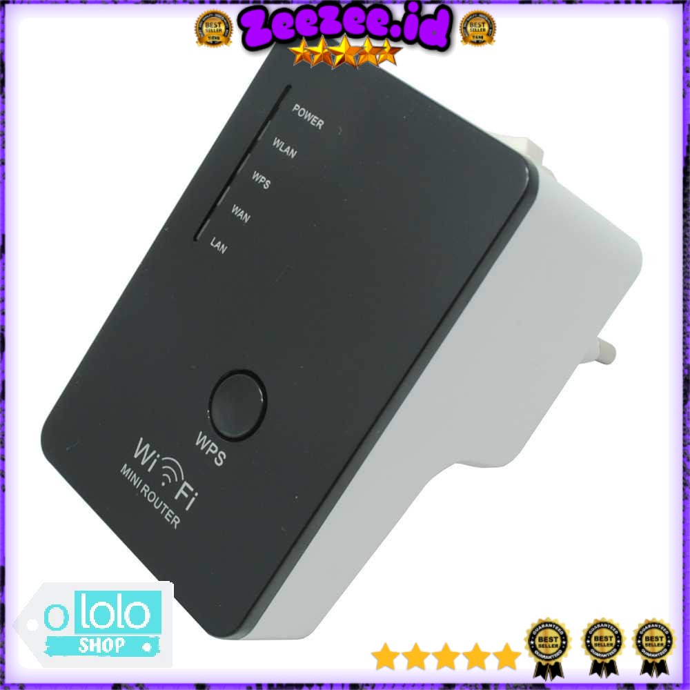 WiFi  Repeater 2 LAN Port 300Mbps - LV-WR02B [Hitam]