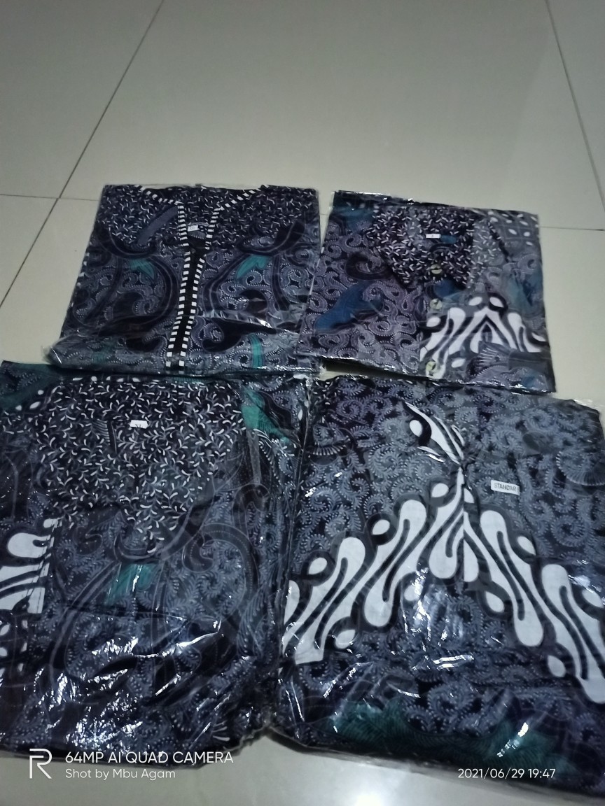 Batik Couple Keluarga Sania Ruffle Ori Ndoro Jowi Dnt Dimensi Abu