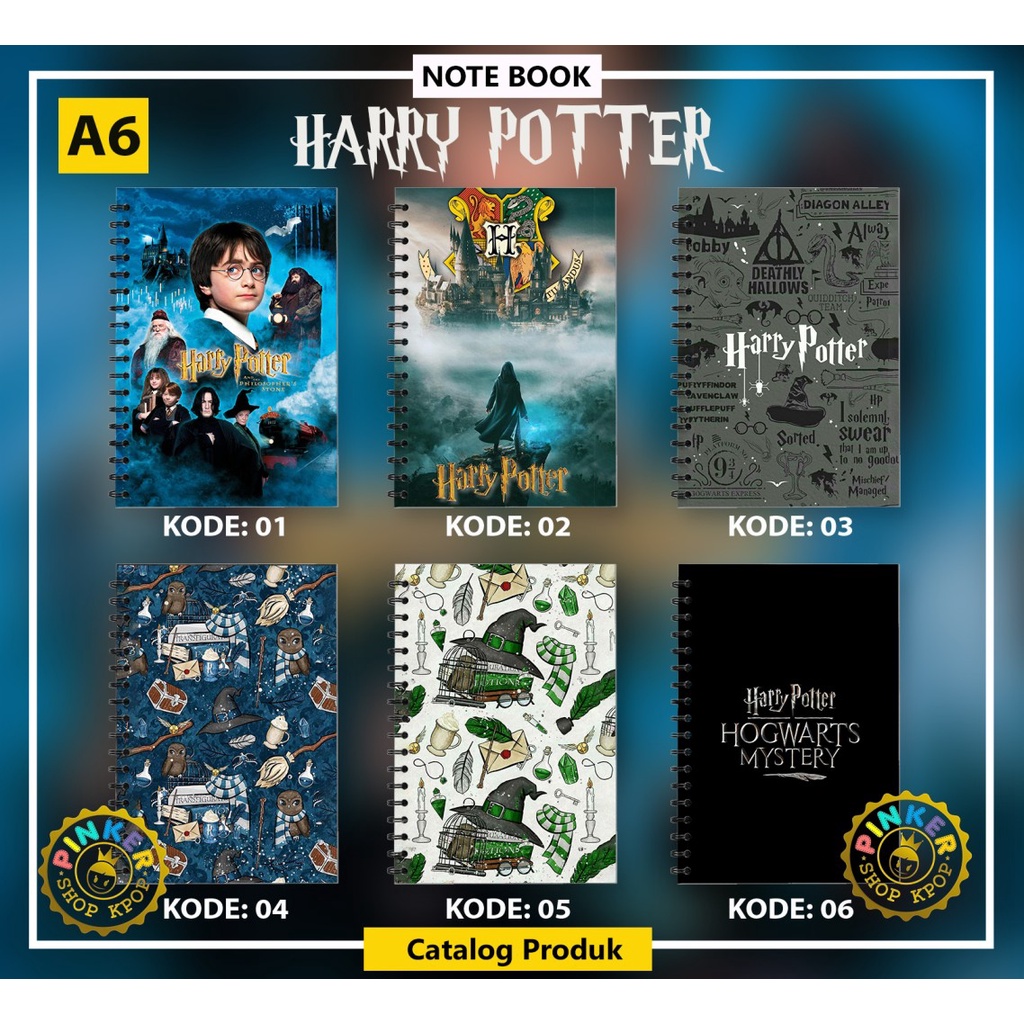 

Note/Notebook Harry Potter seri A6 ISI 50 LEMBAR buku notes