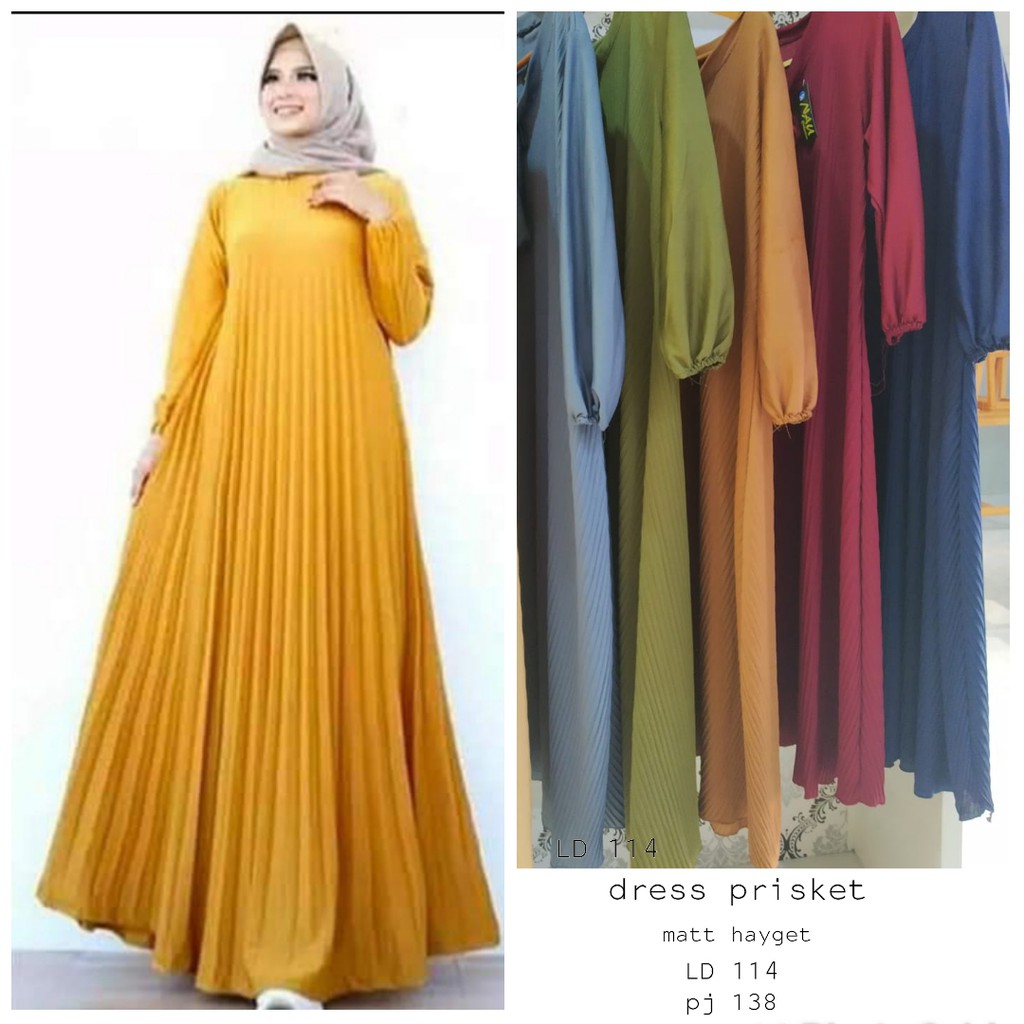 DRESSPRISKETMAYUNG//gamis plisket//gamis plisket premium//gamis plisket premium murah//gamis plisket