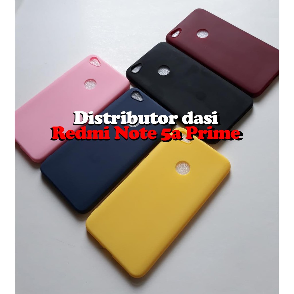 candy macaron softcase case tebal kondom hp Redmi Note 5A Prime Pink maroon kuning hitam navy