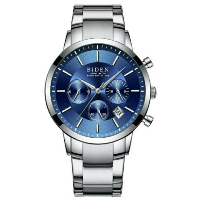 Jam Tangan Pria Casual Biden 0029 Stainless Steel Original