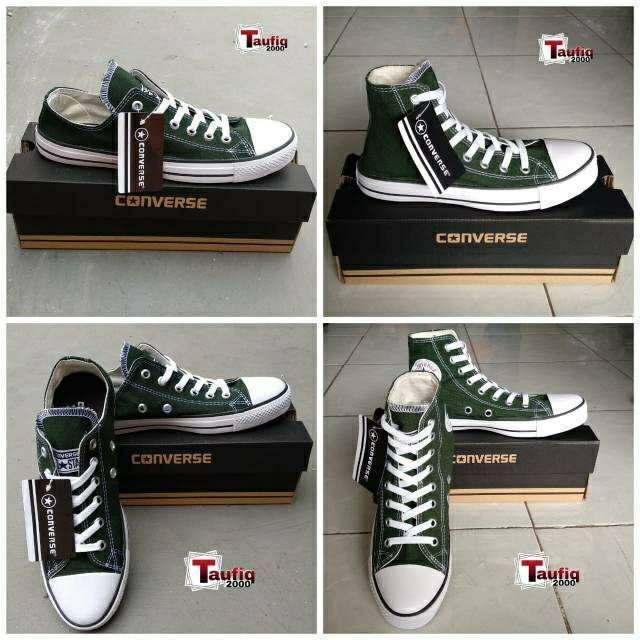 Sepatu Converse All Star Hijau Army+Box Converse