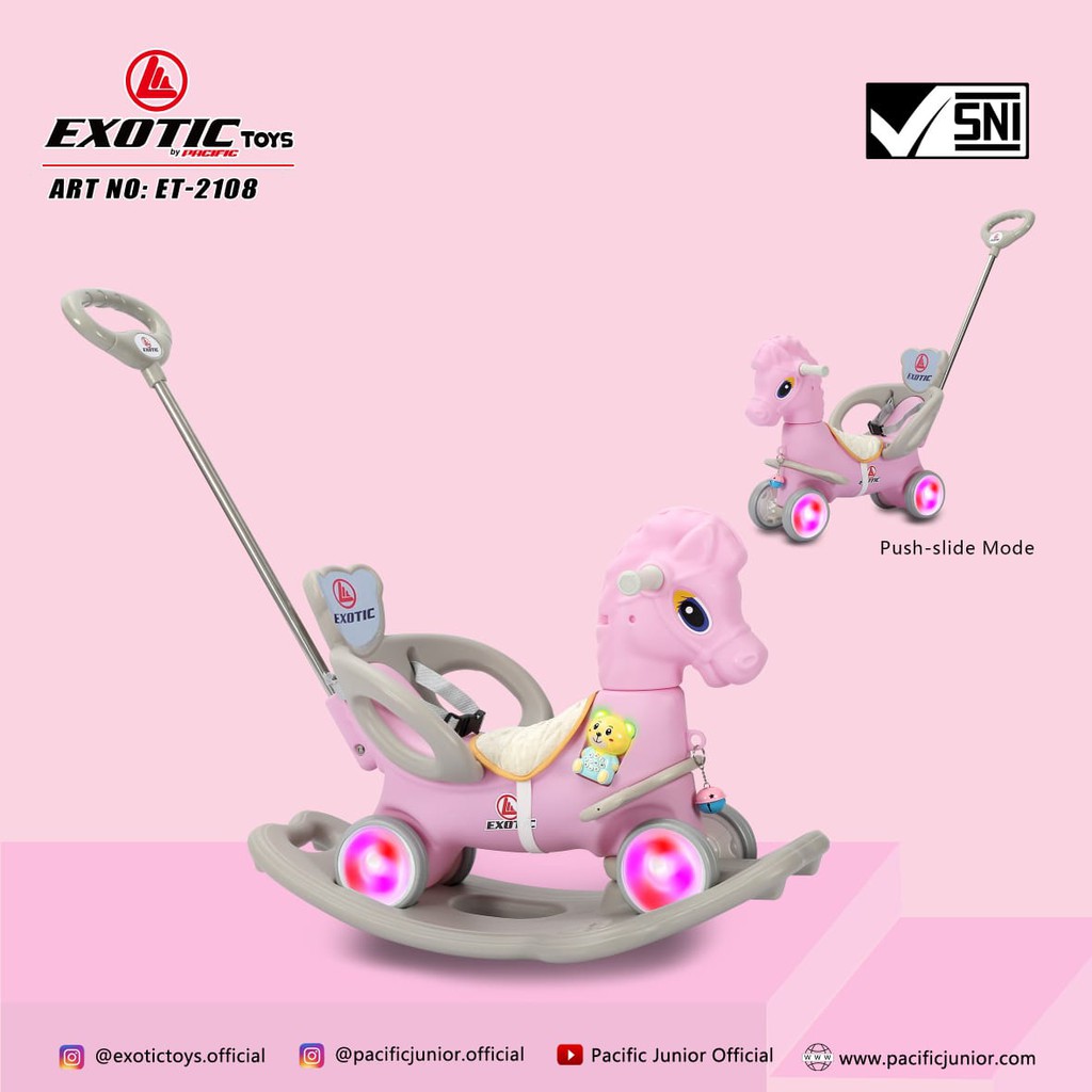 Ride on ET 2108 3 in 1 kuda mainan anak exotic ET2108 balance bike push bike unicorn dino pacific 3in1 ET 2110 ET2110