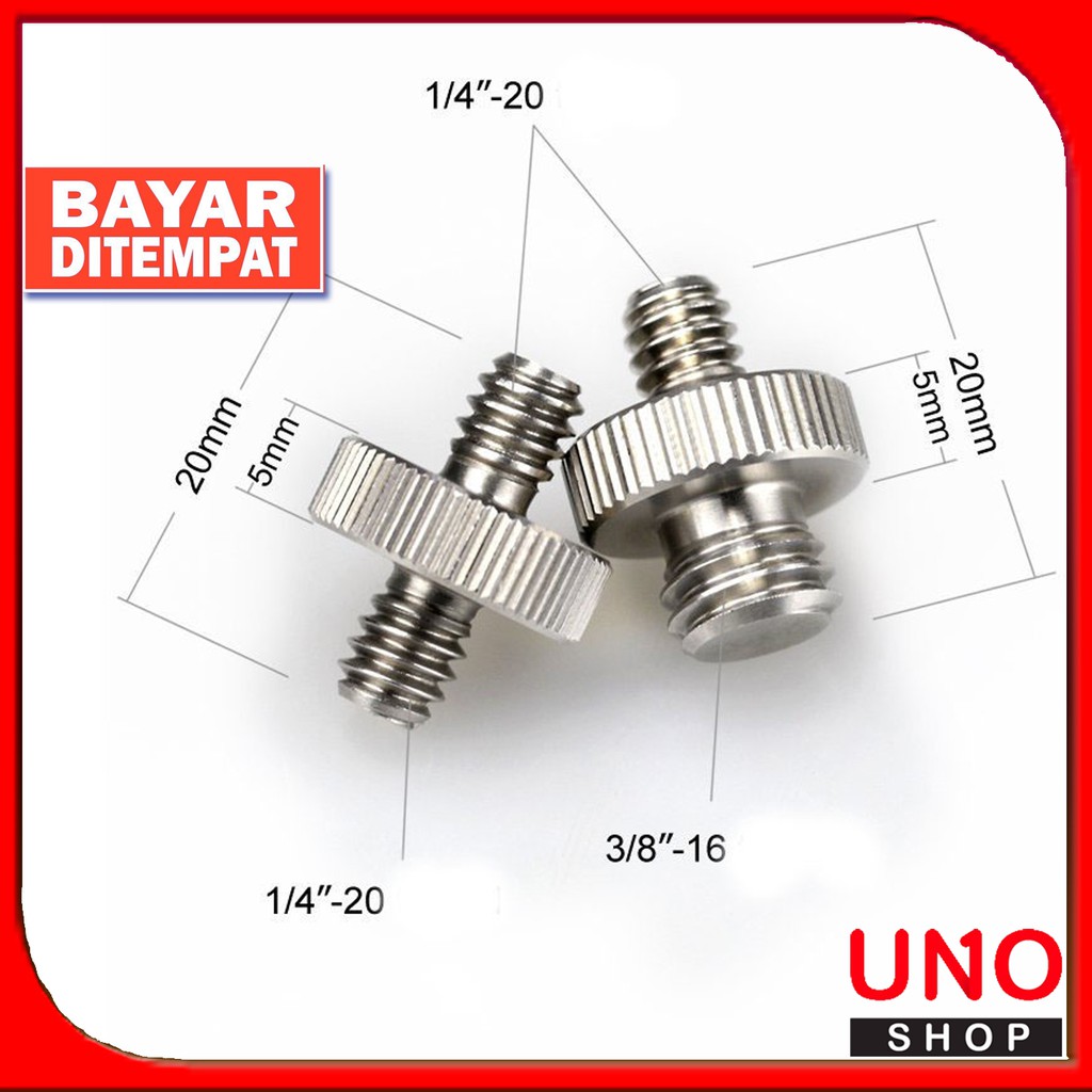 Screw adapter 1/4&quot; to 3/8&quot; &amp; 1/4&quot; to 1/4&quot; Male Threaded