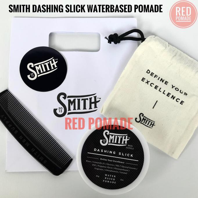 Aman Smith Pomade Dashing Slick Water Based Waterbased Strong Hold Bpom 85G Terlaris