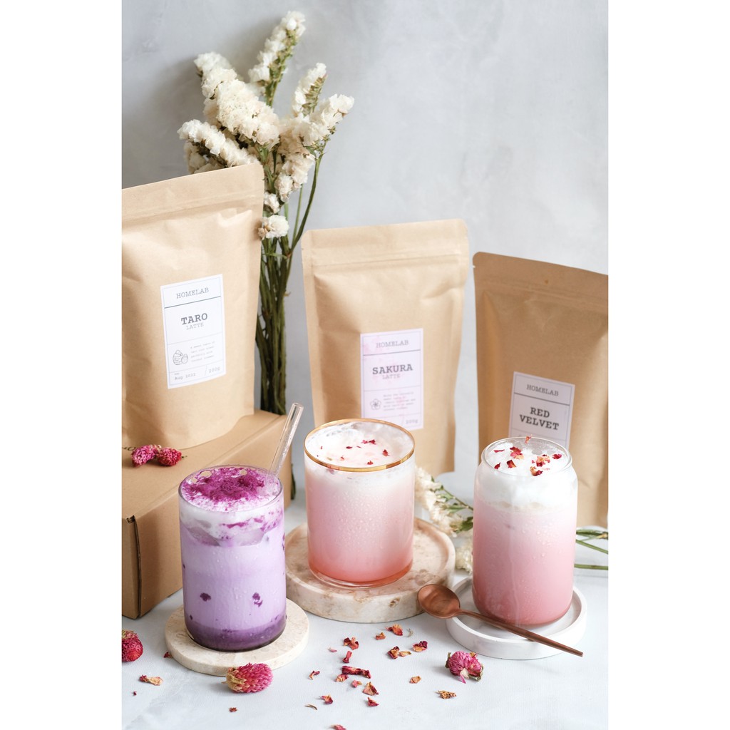 Bubuk Minuman Taro Latte Premium Powder 200G 9