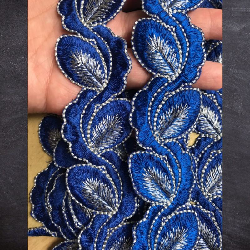 renda bordir roll  keong daun