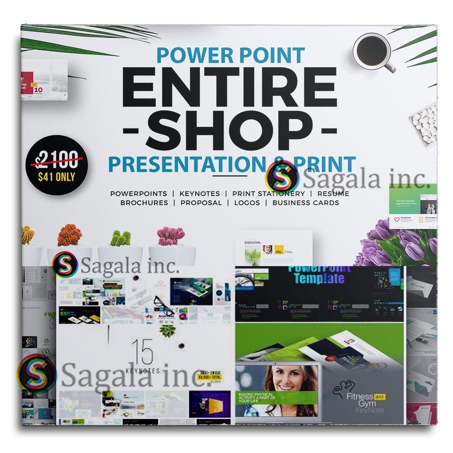 Jual Template PowerPoint - Entire Shop Presentation Print - Power Point ...