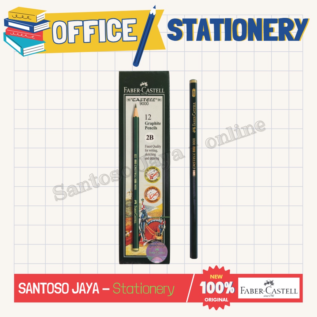 

Pensil Ujian 2B FABER CASTELL - CASTELL 9000 - EXAM Pencil 2 B