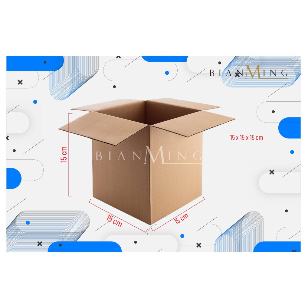 

(BianMing) Kardus Box Packaging/ Kardus Baru / Kardus Packing / Karton Box Polos/ Kardus Box Ukuran 15X15X15cm