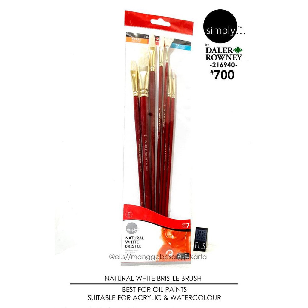 

Best Seller! Daler Rowney Simply Brush Set 700 Bristle Termurah