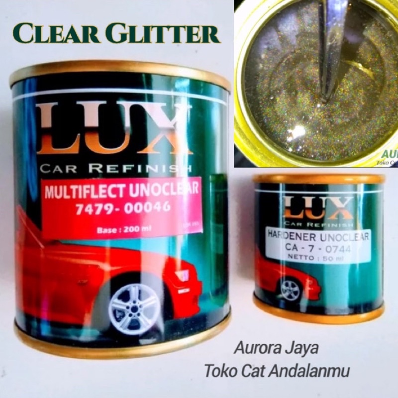 Penta Lux Multiflect Unoclear 250ml / Clear Glitter Hologram / Vernis Gliter Pernis Kerlip Semprot D