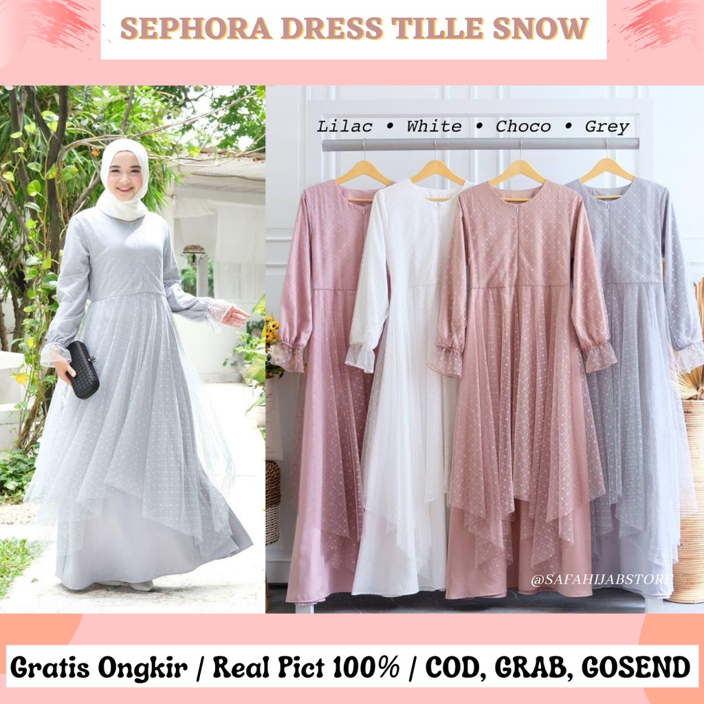 SEPHORA DRESS BUSUI/GAMIS TULLE LEBARAN / LD 100  LD 108 LD 110 LD 115 / BUSUI FRIENDLY