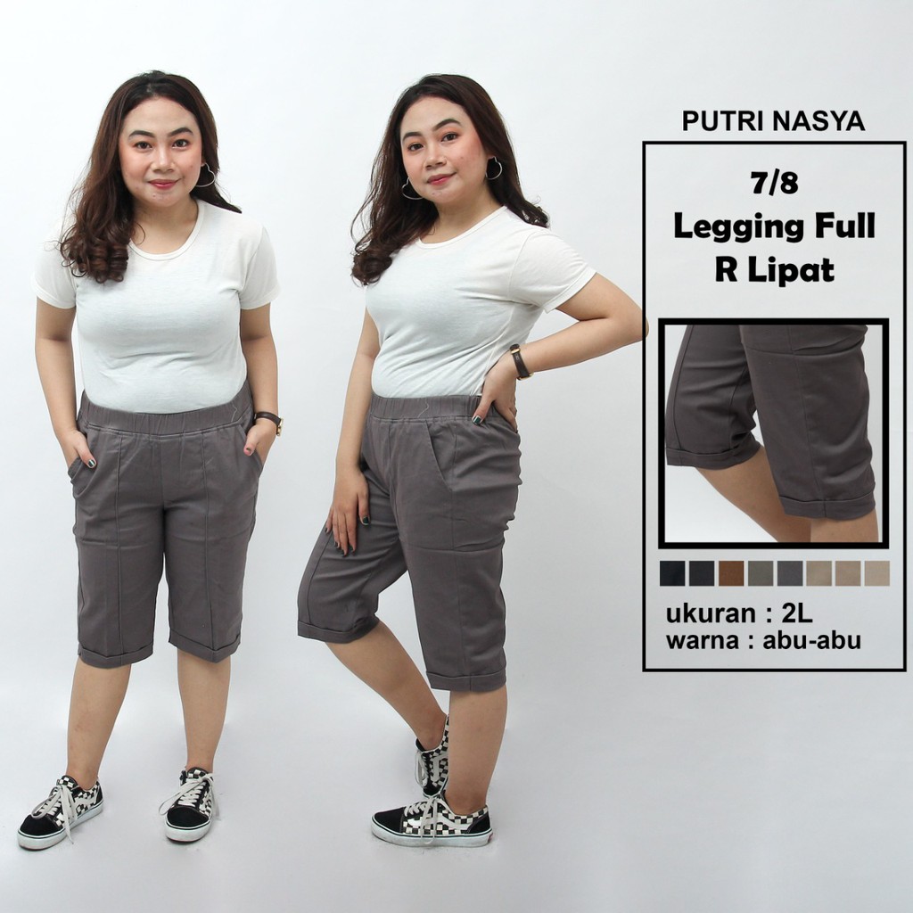 Celana 7/8 jumbo L full R / baggy pant jumbo / celana pendek model 8L-6L-5L-4L-2L-XL-S fit to L