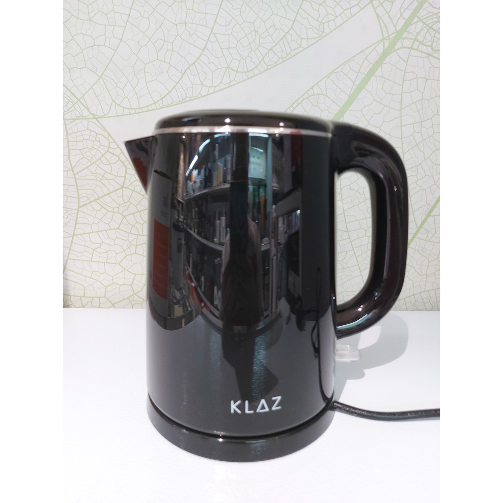 WATER KETTLE DOUBLE WALL 1L / TEKO LISTRIK 800W / WHITE/BLACK