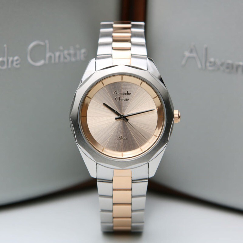 Jam Tangan Wanita/Cewek Alexandre Christie AC 2860 Silver Rosegold.Original Garansi Resmi 1 Tahun