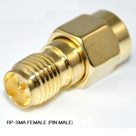 GENDER RP-SMA FEMALE TO SMA MALE PLUG Antena RF Coaxial Converter