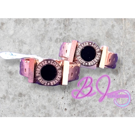 CINCIN MODEL BULAT HITAM LOVE FOREVER/ CINCIN TITANIUM/ AKSESORIS WANITA KOREA