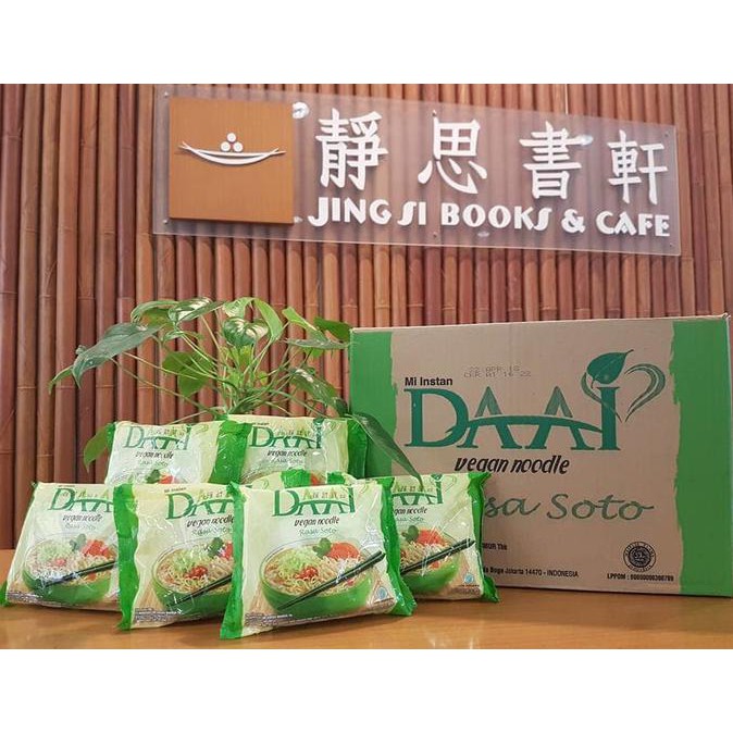 

Da Ai Mie instant Vegan rasa Soto daai mie vegetarian per dus