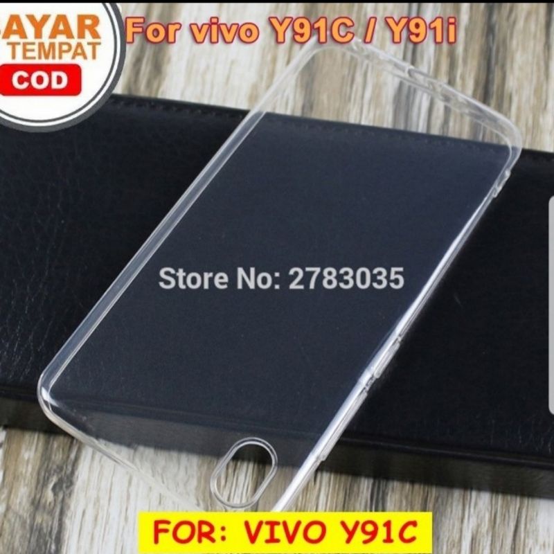 Vivo Y91 C - Clear Softcase TPU Casing Cover Transparan Jelly Silicon.