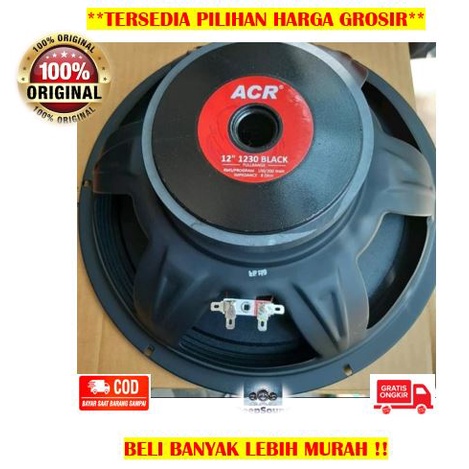 ACR Speaker 12 Inch BLACK Daya 200 Watt Tipe 1230 Full Range ORIGINAL