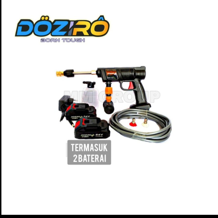 MESIN DOZIRO Jet Cleaner Cordless (2Baterai) - Gun Jet Cleaning - Jet Washer ZDJW-24V