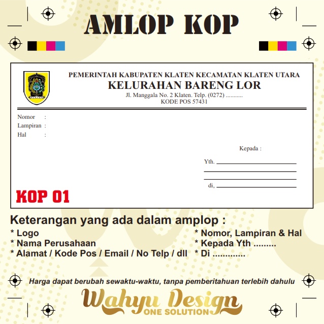 Jual Amplop BESAR KOP SURAT MENYURAT (23 x 11 cm) Indonesia|Shopee