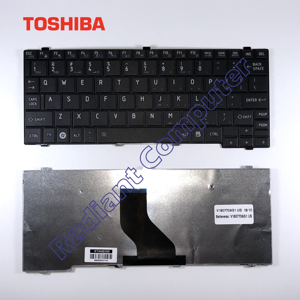 Keyboard Toshiba Mini NB200 NB250 NB300 NB500 NB505 NB510 NB520 BLACK