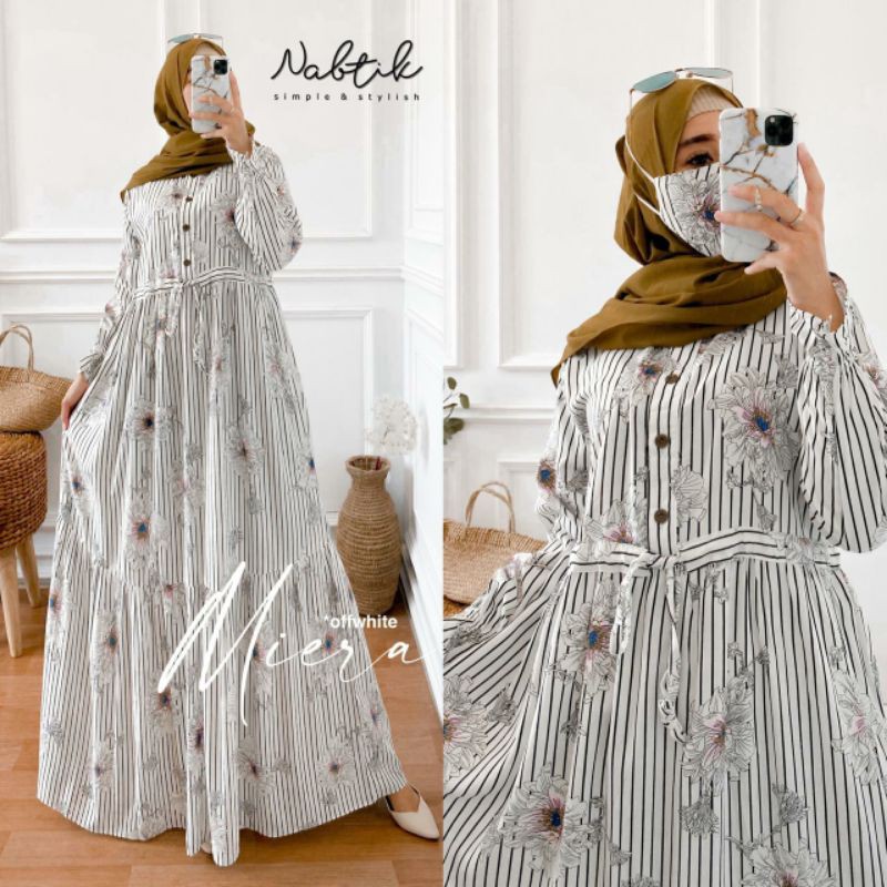 GAMIS MUSLIM RAYON VISCOSE MIERA DRESS ORIGINAL NABTIK SOLO