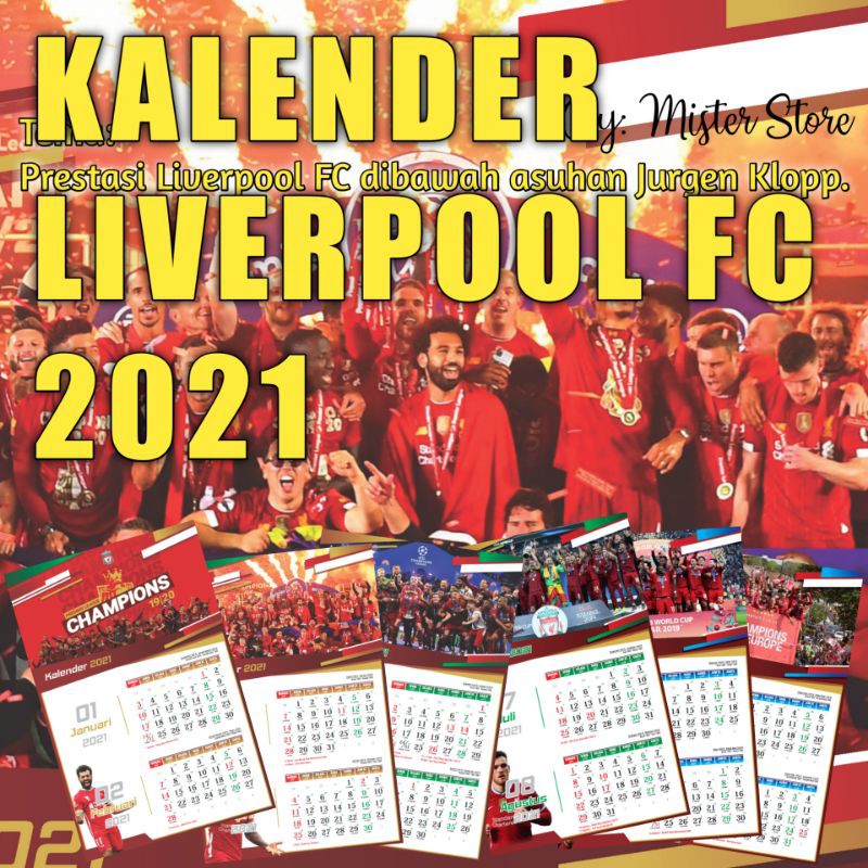 Kalender Liverpool 2021, Kalender bola 2021, Kalender 2021