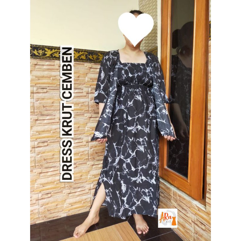 Dress krut kemben Cardy bali/Smoke cardigan